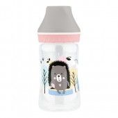 LUBBY Бутылочка для кормления с соской молочной с клапаном, широким горлом, от 0 мес, 250 мл, PP, силикон