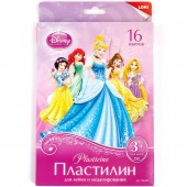 Пластилин Disney "Принцессы" 16 цветов, 20 гр., с европодвесом