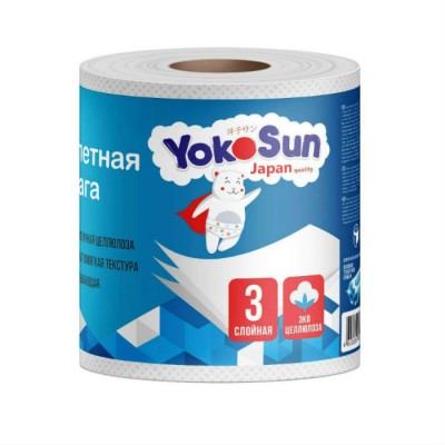 YokoSun Туалетная бумага 3-х слойная, 40м